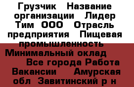 Грузчик › Название организации ­ Лидер Тим, ООО › Отрасль предприятия ­ Пищевая промышленность › Минимальный оклад ­ 20 000 - Все города Работа » Вакансии   . Амурская обл.,Завитинский р-н